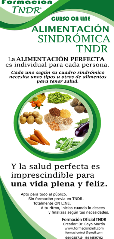 Alimentación sindrómica TNDR información curso