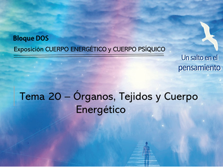 TEMA 20: ÓRGANOS, TEJIDOS Y CUERPO ENERGÉTICO